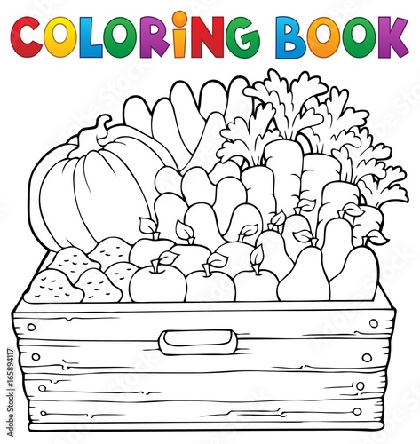 Coloring book farm products theme 1