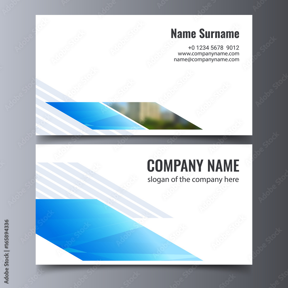 Naklejka premium Vector business card template. Creative corporate identity layout.