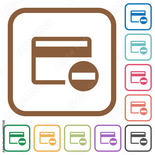 Remove credit card simple icons