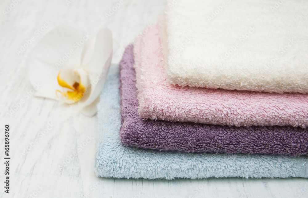 Orchids and spa towels Orchids and spa towels
