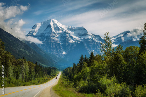 Yellowhead Highway in Mt. Robson Provincial Park, Canada photo