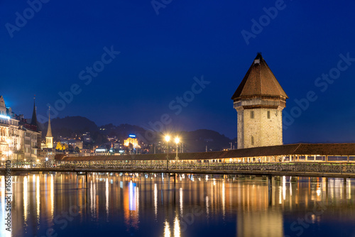 Lucerne. Image of Lucerne, Switzerland during twilight blue hour.