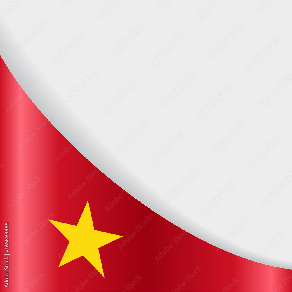 Vietnamese flag background. Vector illustration.