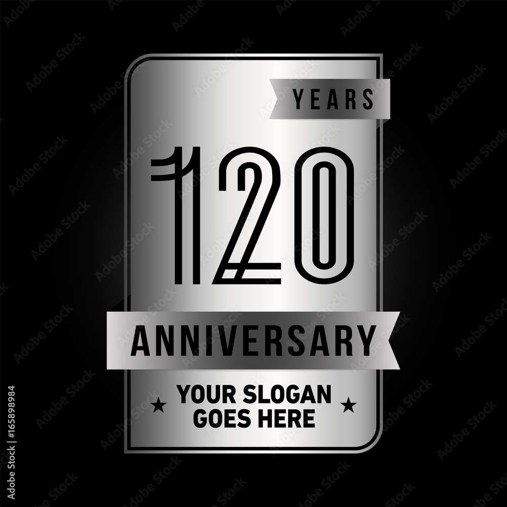 120 years anniversary design template. Vector and illustration.
120 years anniversary design template. Vector and illustration.