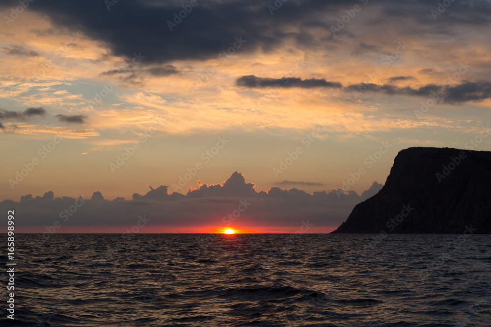 Sunset views on Black sea