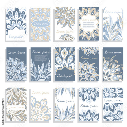 set of vector greeting cards