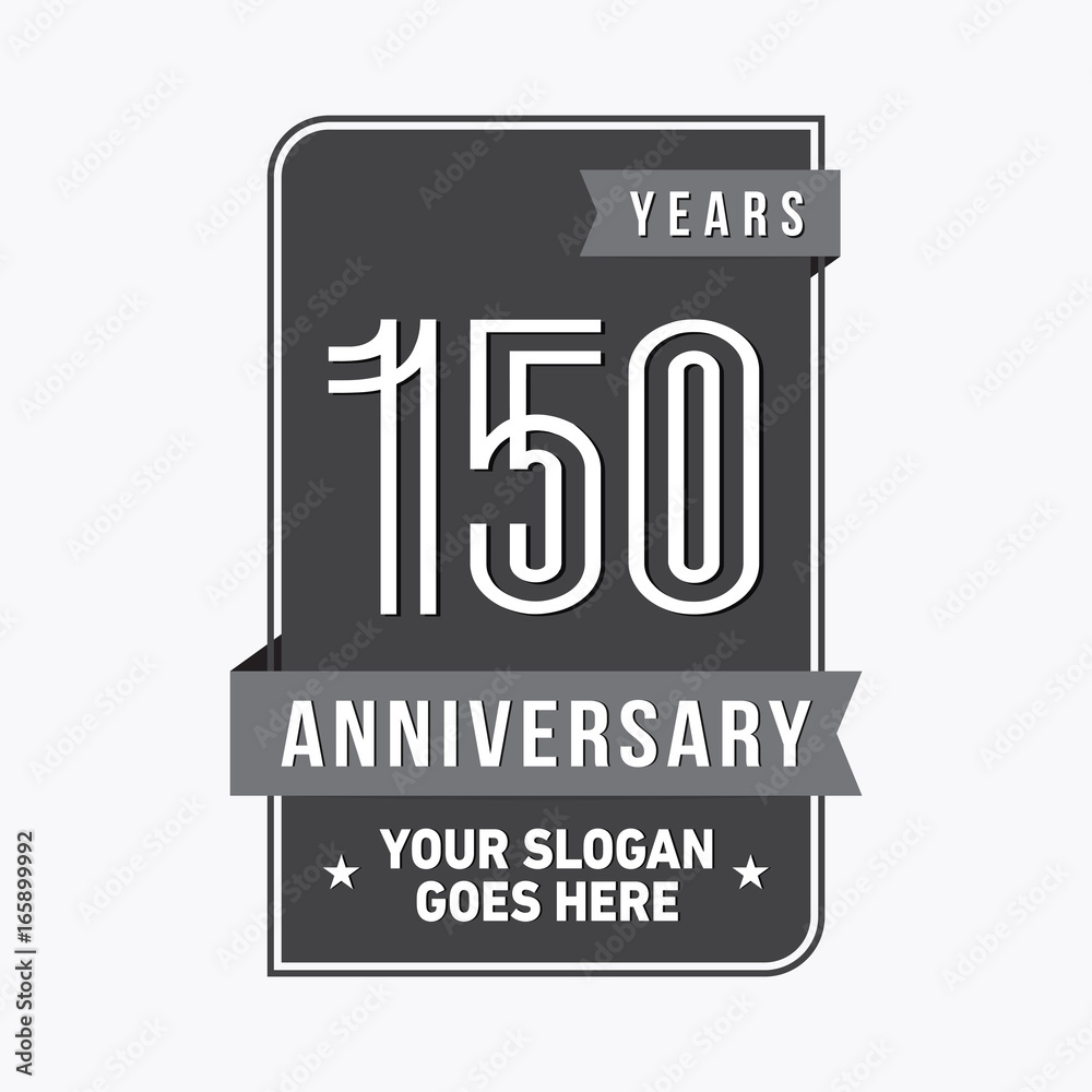 150 years anniversary design template. Vector and illustration.
150 years anniversary design template. Vector and illustration.