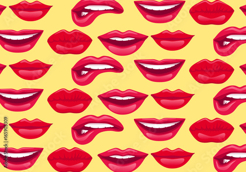 Hot Woman Lips Pattern