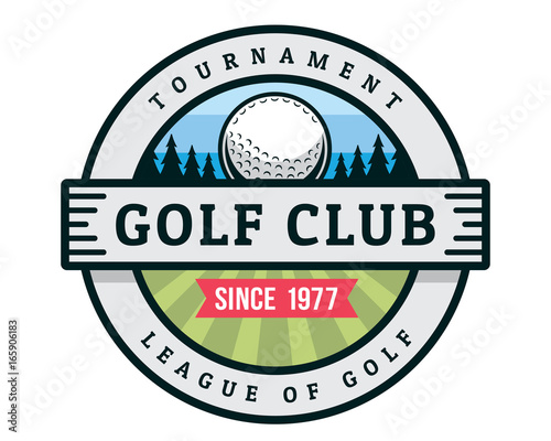 Modern Golf Badge Logo Illustration