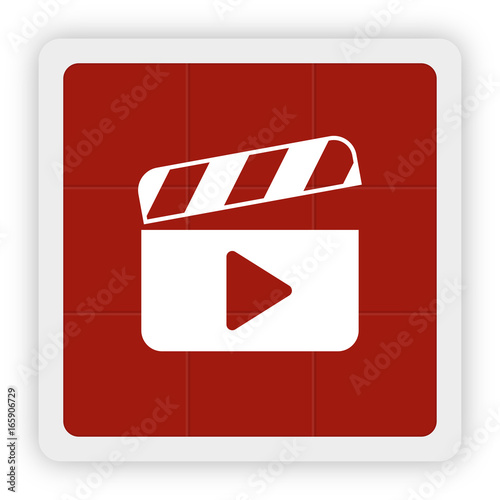 Red Icon Schaltfläche - Filmklappe Video