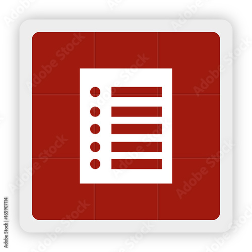 Red Icon Schaltfläche - Liste