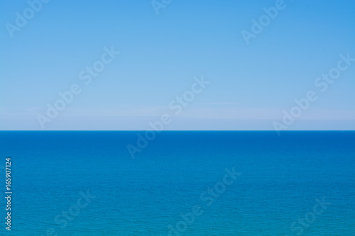 Sky and sea - blue concept, vacation on the sea.