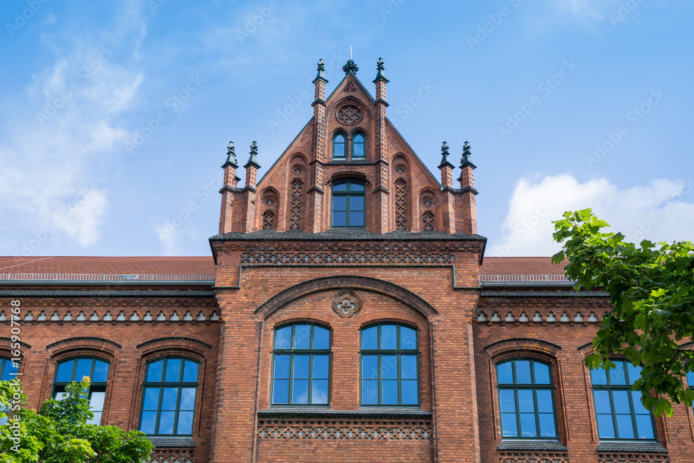 Fototapeta premium Facade of a old building - bricks