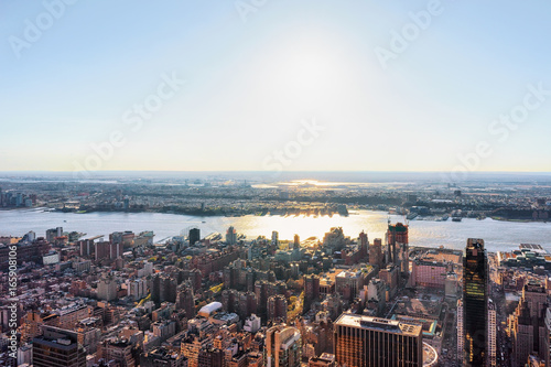 Aerial view on Manhattan West NY and NJ America