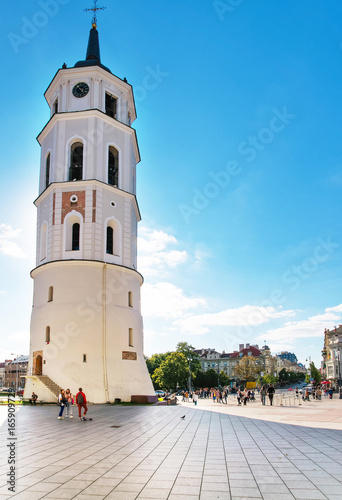 Bell tower at Cathedral square of Vilnius Baltic