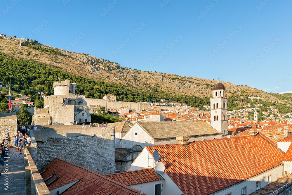 Fort Minceta and Franciscan Monastery Belfry of Dubrovnik