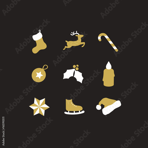 goldene Symbole - Weihnachten