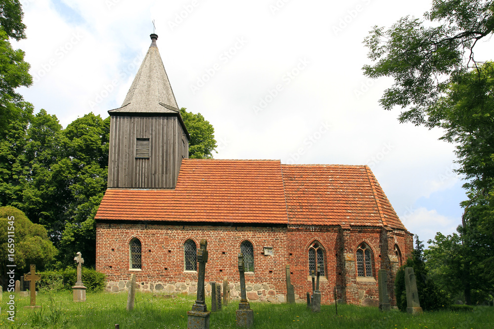 Redbrick church in Gross Zicker, Ruegen Island Redbrick church in Gross Zicker, Ruegen Island