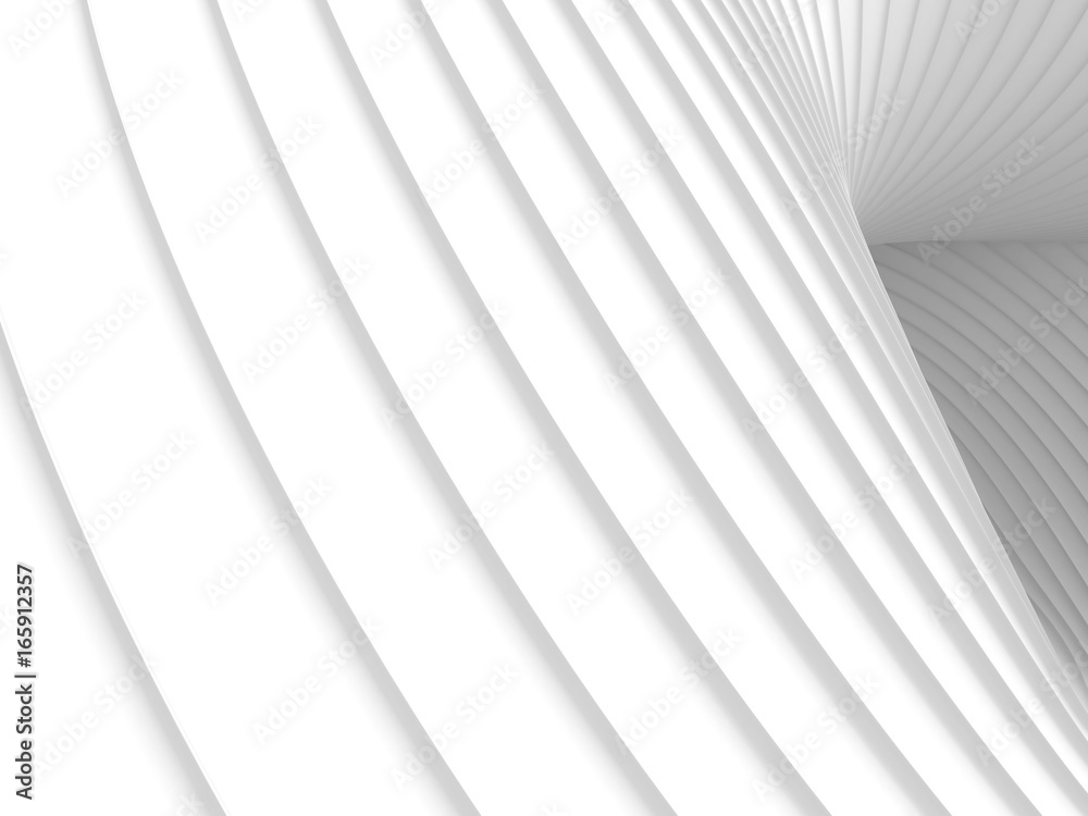 Obraz premium White stripe waves pattern futuristic background