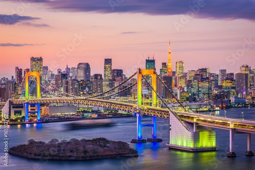 Tokyo, Japan skyline on the bay. © SeanPavonePhoto