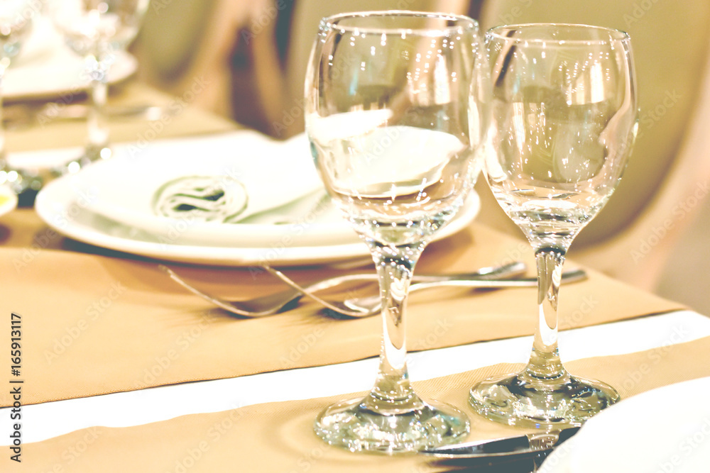 Tableware in a restaurant Tableware in a restaurant