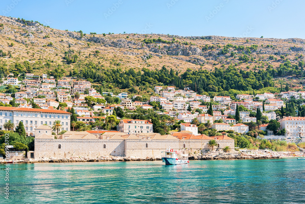 Water Ferry at Dubrovnik coast of Adriatic Sea
