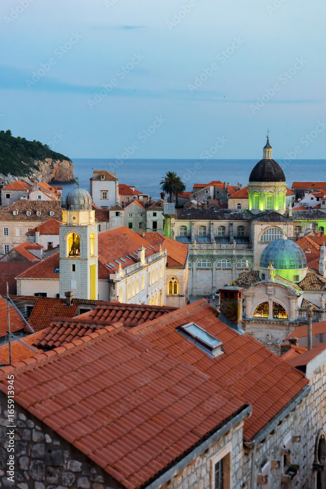 Old city in Dubrovnik with red roof tile Croatia