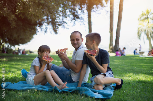 family and food concept