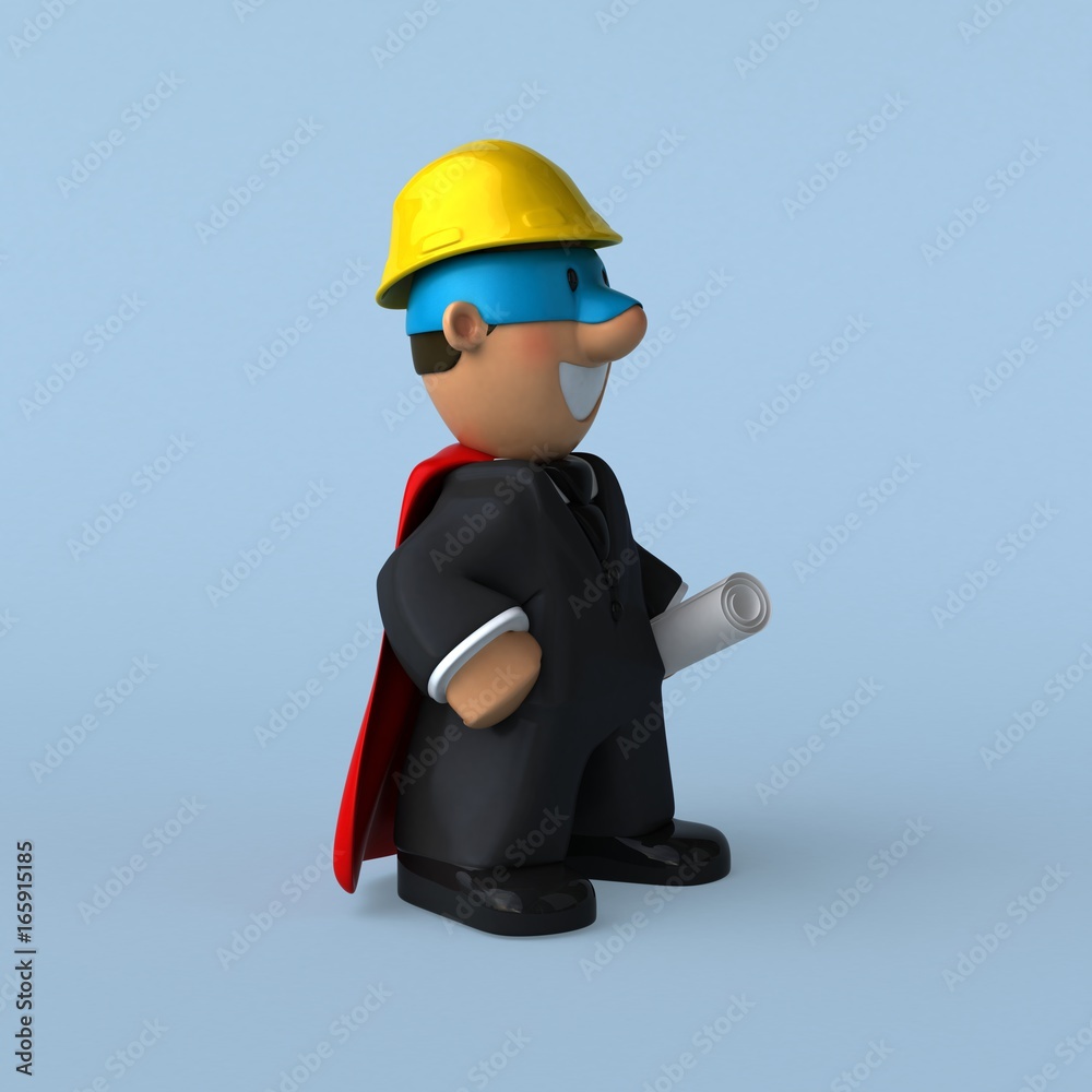 Cartoon architect - 3D Illustration Cartoon architect - 3D Illustration