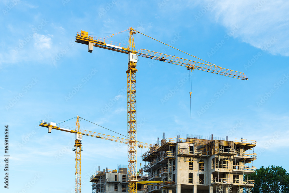 Crane on construction