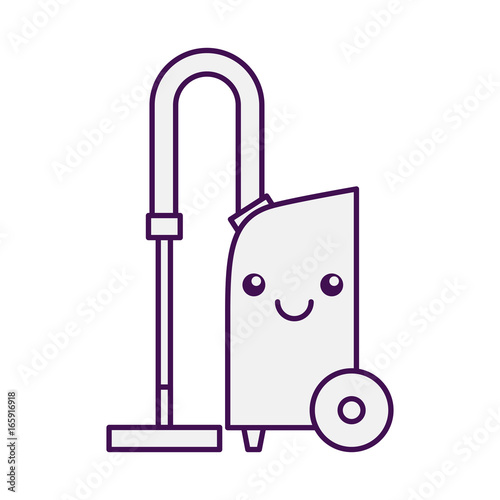 Vacuum cleaner kawaii character