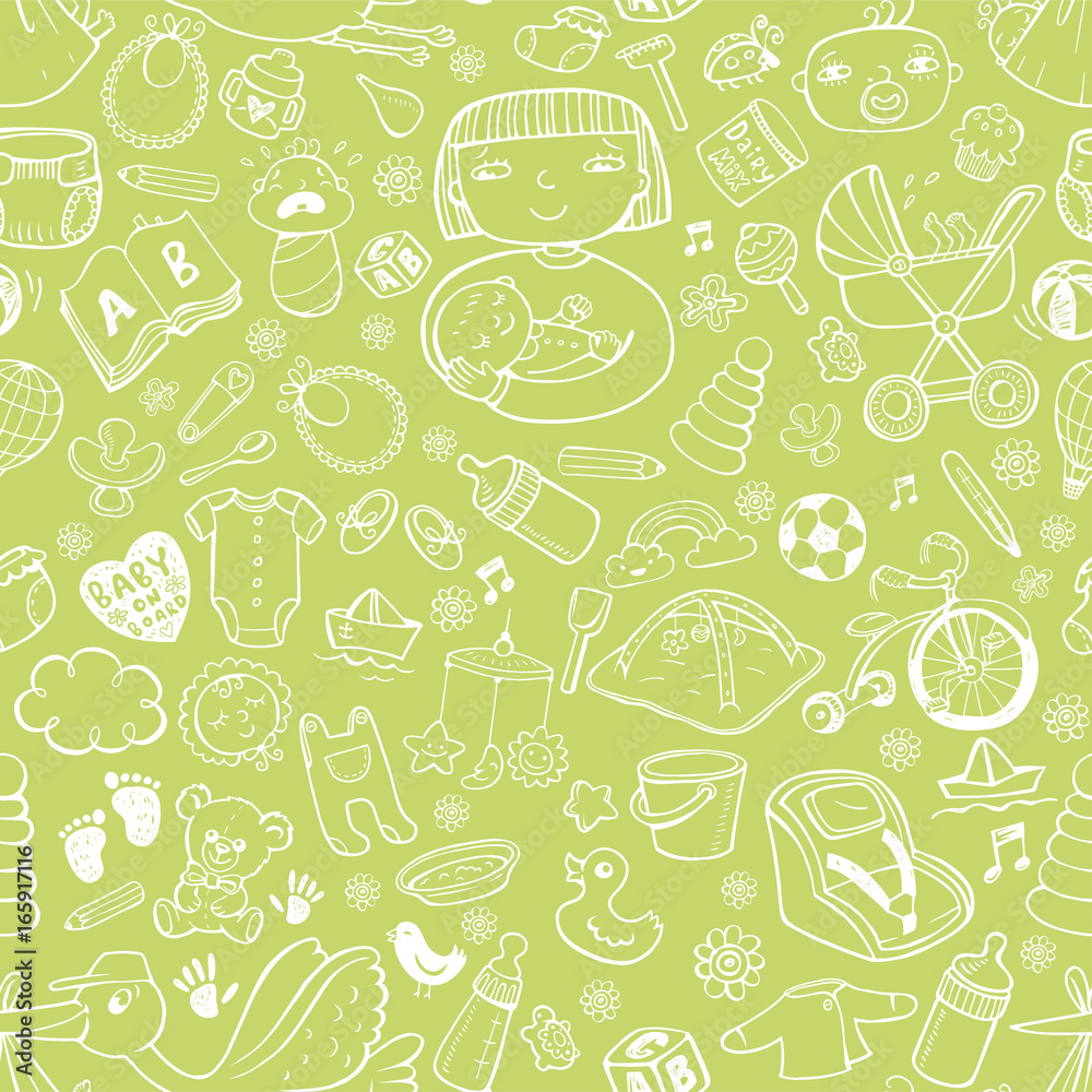 Seamless background Baby Care Seamless background Baby Care