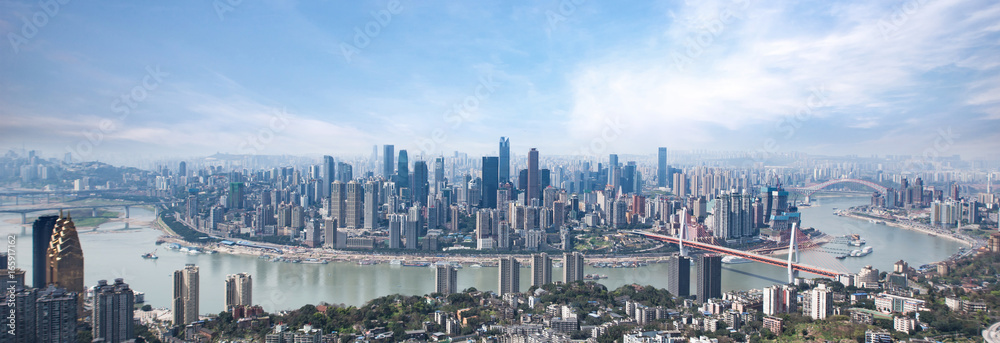 Modern metropolis skyline, Chongqing, China,