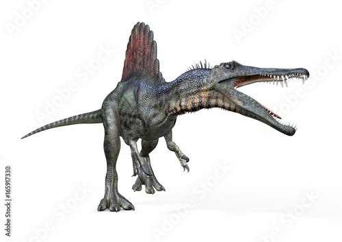 Spinosaurus von links, 3D-Rendering © Martin
