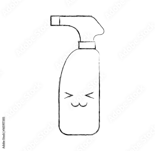 Bottle with sprinkler kawaii character
