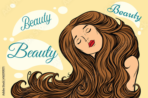 beauty woman with long hair