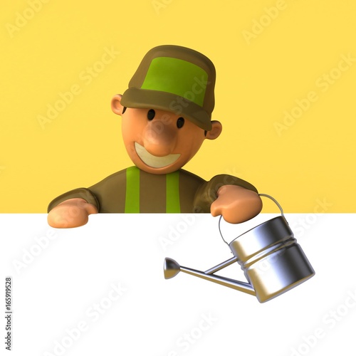 Gardener - 3D Illustration photo