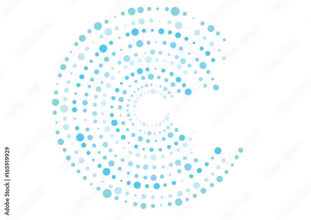 modern vector blue circles background