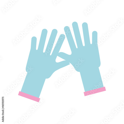 rubber gloves isolated icon