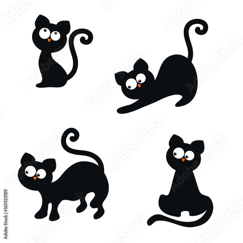 Set of cute cats