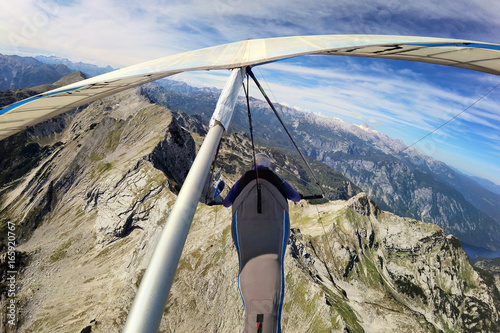 Hang glider above Krn mountain photo
