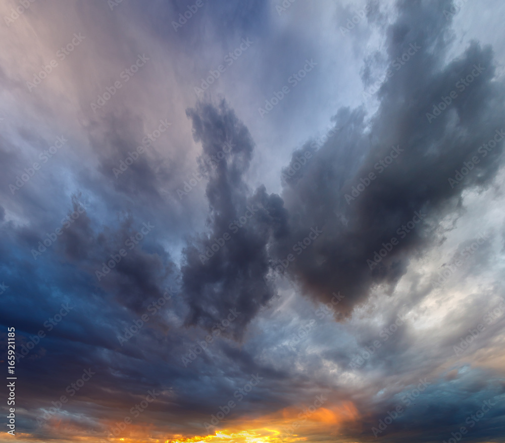 The sky with clouds is photographed in Russia during sunset. The sky with clouds is photographed in Russia during sunset.