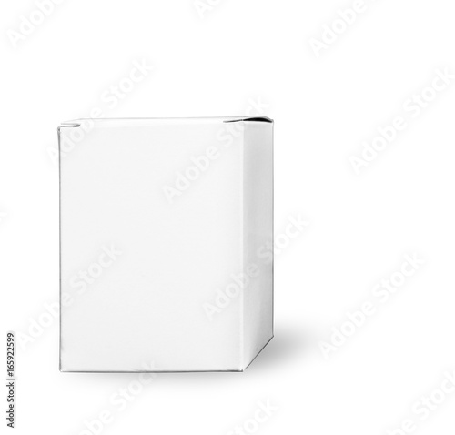 Blank box isolated on white background with clipping path.