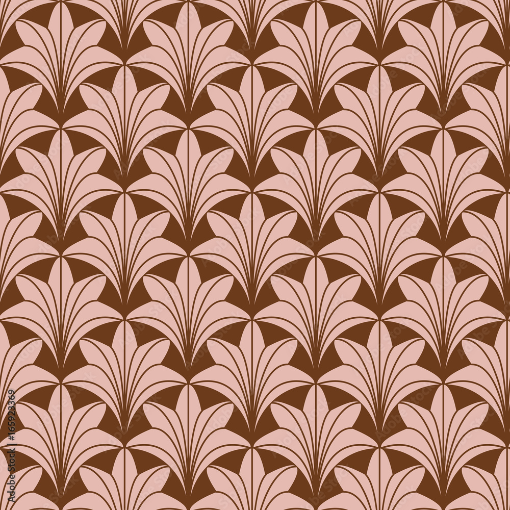 Seamless background with lily flowers. No mesh, gradient, transparency used. Objects grouped and named in English.