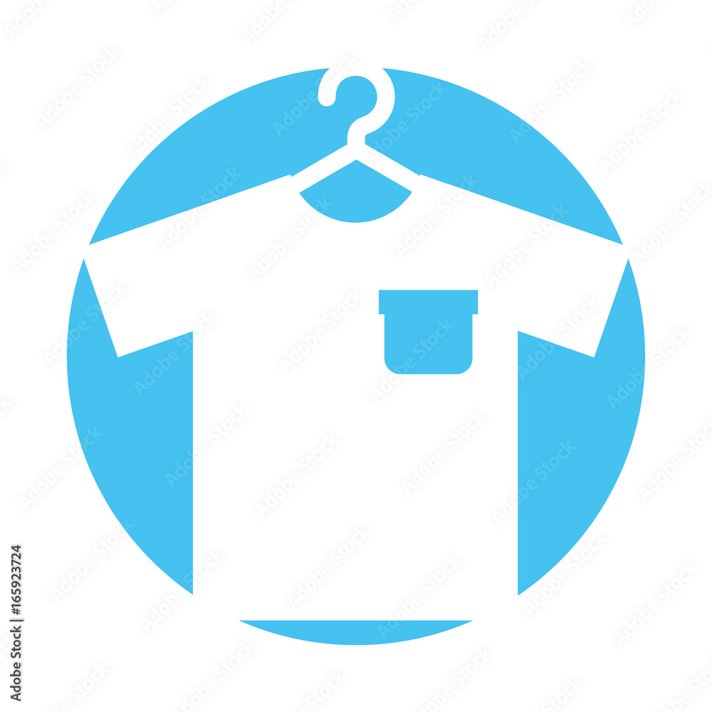 Laundry garments hanging icon