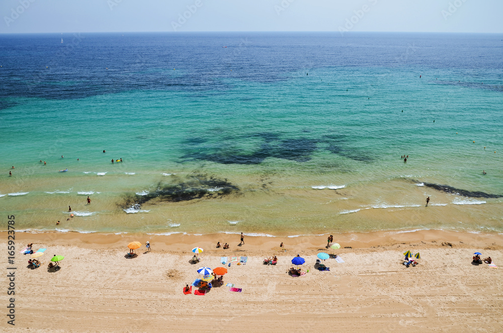 Plaża w Calpe, Hiszpania - obrazy, fototapety, plakaty 