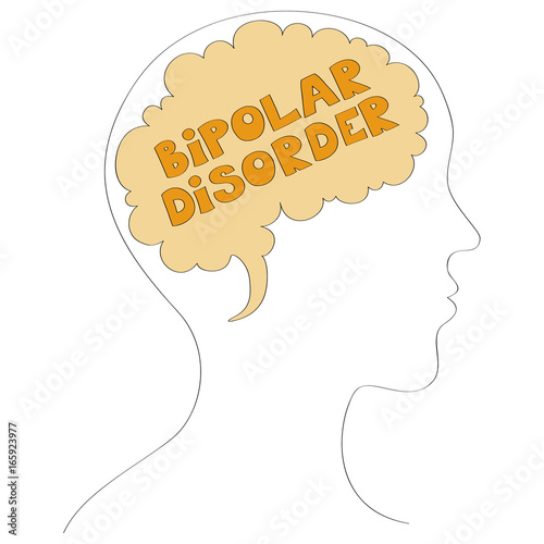 Bipolar disorder vector illustration