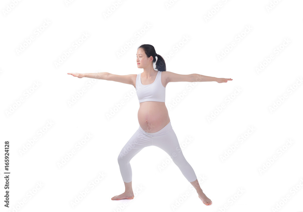 Pregnant women in fitness
