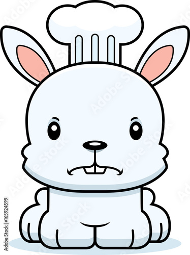 Cartoon Angry Chef Bunny