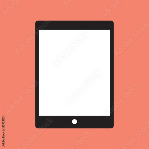 Tablet, flat design style